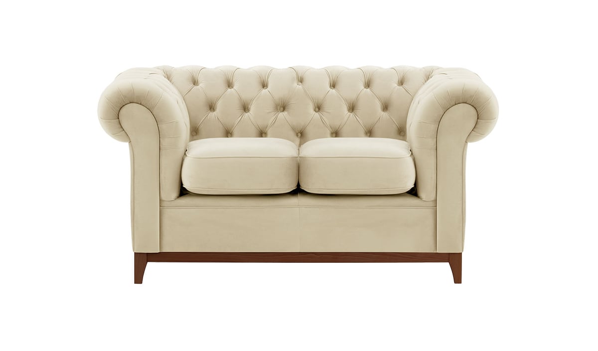 Chesterfield Wood 2-Seater Sofa