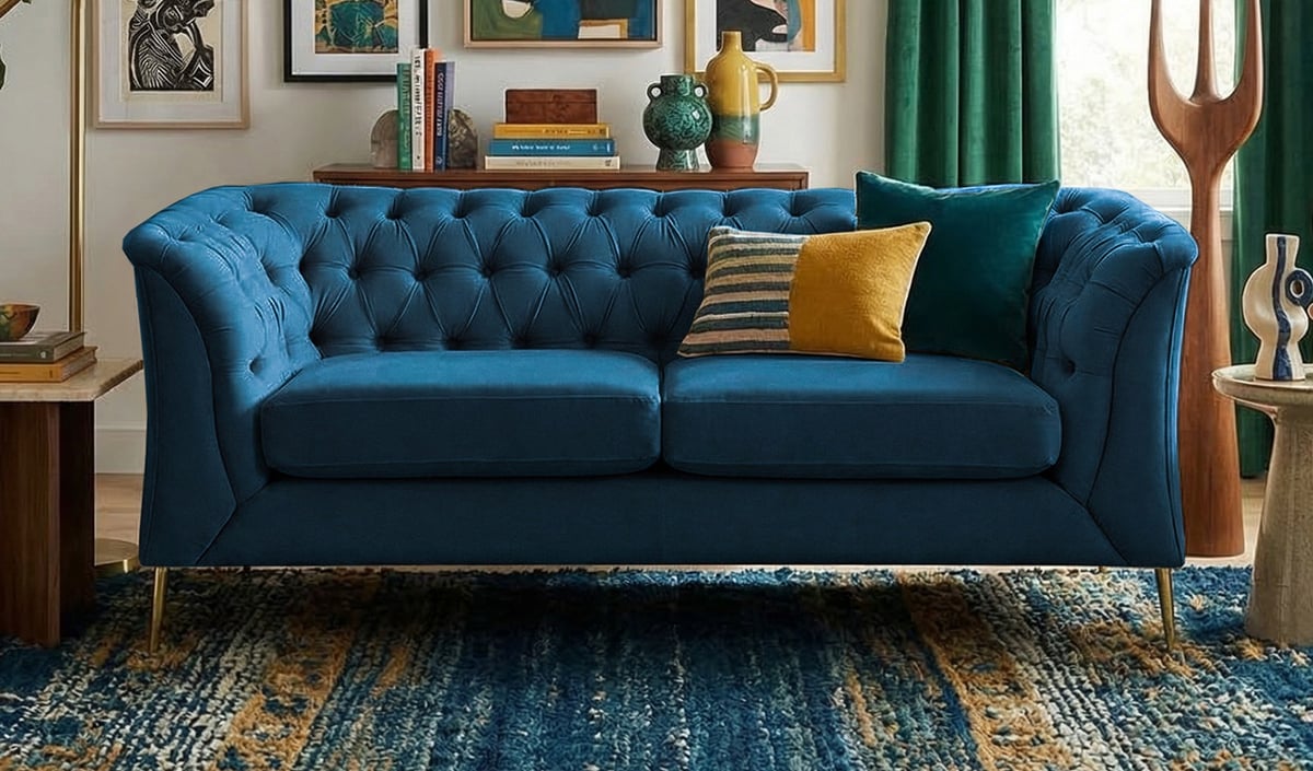 Chesterfield Modern 2 Seater Sofa