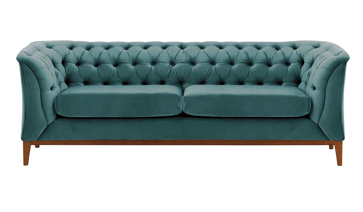 Chesterfield Modern 2,5 Seater Sofa Wood