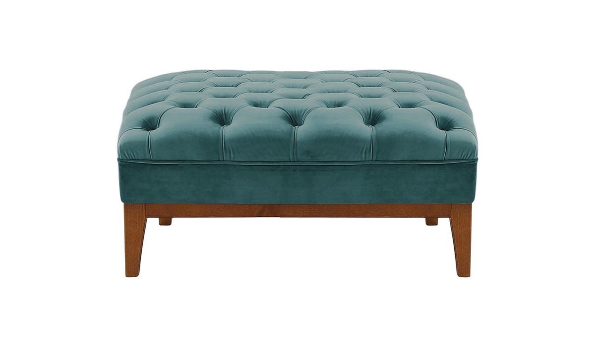 Chesterfield Modern Footstool Wood