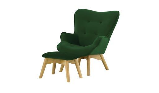 Ducon Mini Velvet Children's Wingback Chair + Footstool Ducon Mini Velvet Children's Wingback Chair + Footstool