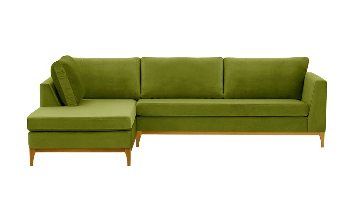 Gosena Wood Left-Hand Corner Sofa