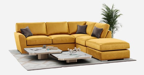 Yellow and mustard corner sofas for your living room