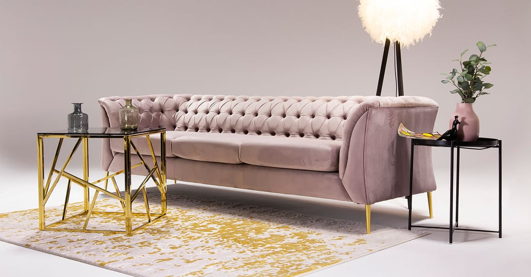 Pink Chesterfield Sofa