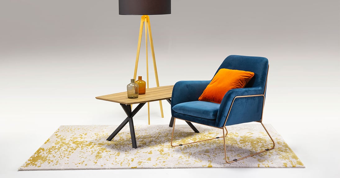 Navy blue armchair