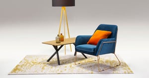 Navy blue armchair