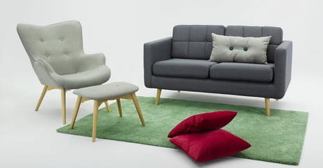 Grey wingback chairs. Our 4 recommendations for a modern living room.