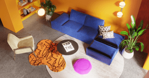 Colour Accents in a Minimalist Interior
